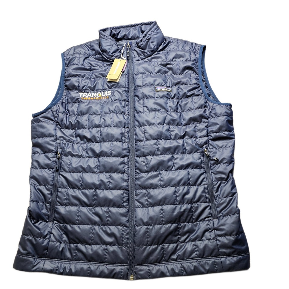 Patagonia Nano Puff Vest Mens L Navy Lined Zipper Pocket Classic Fit Full Zip
